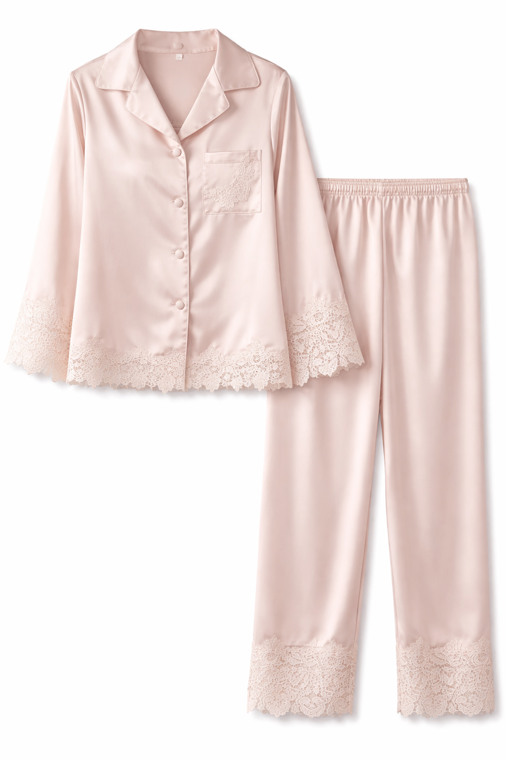 Élégance Satin Rosa - Pyjama Set